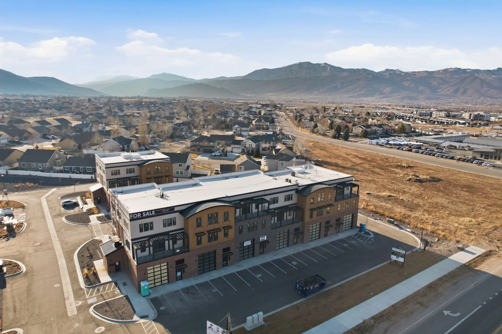 Aerial view of Mountain View Commons in Heber City, Utah