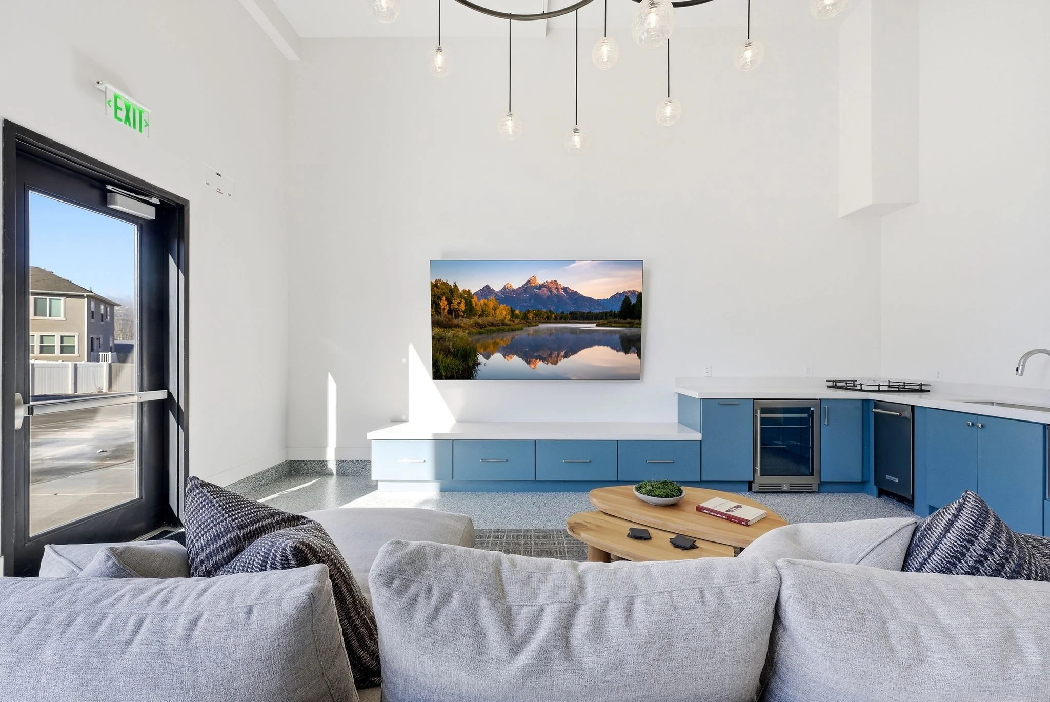 Staircase detail with custom railing