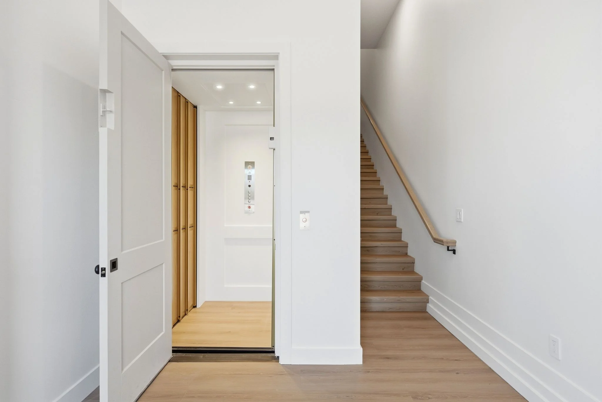 Pantry and open shelving in the Outlaw model unit