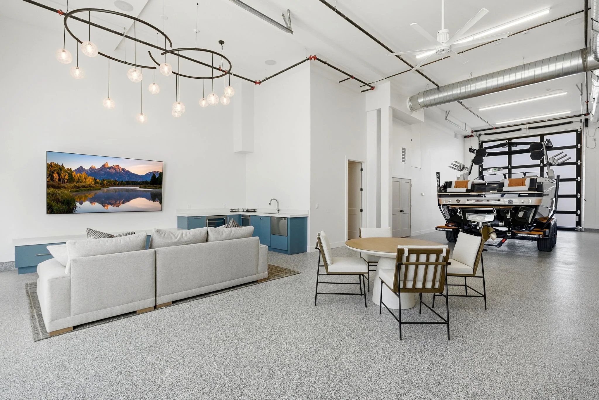 Coffee bar nook with brass fixtures