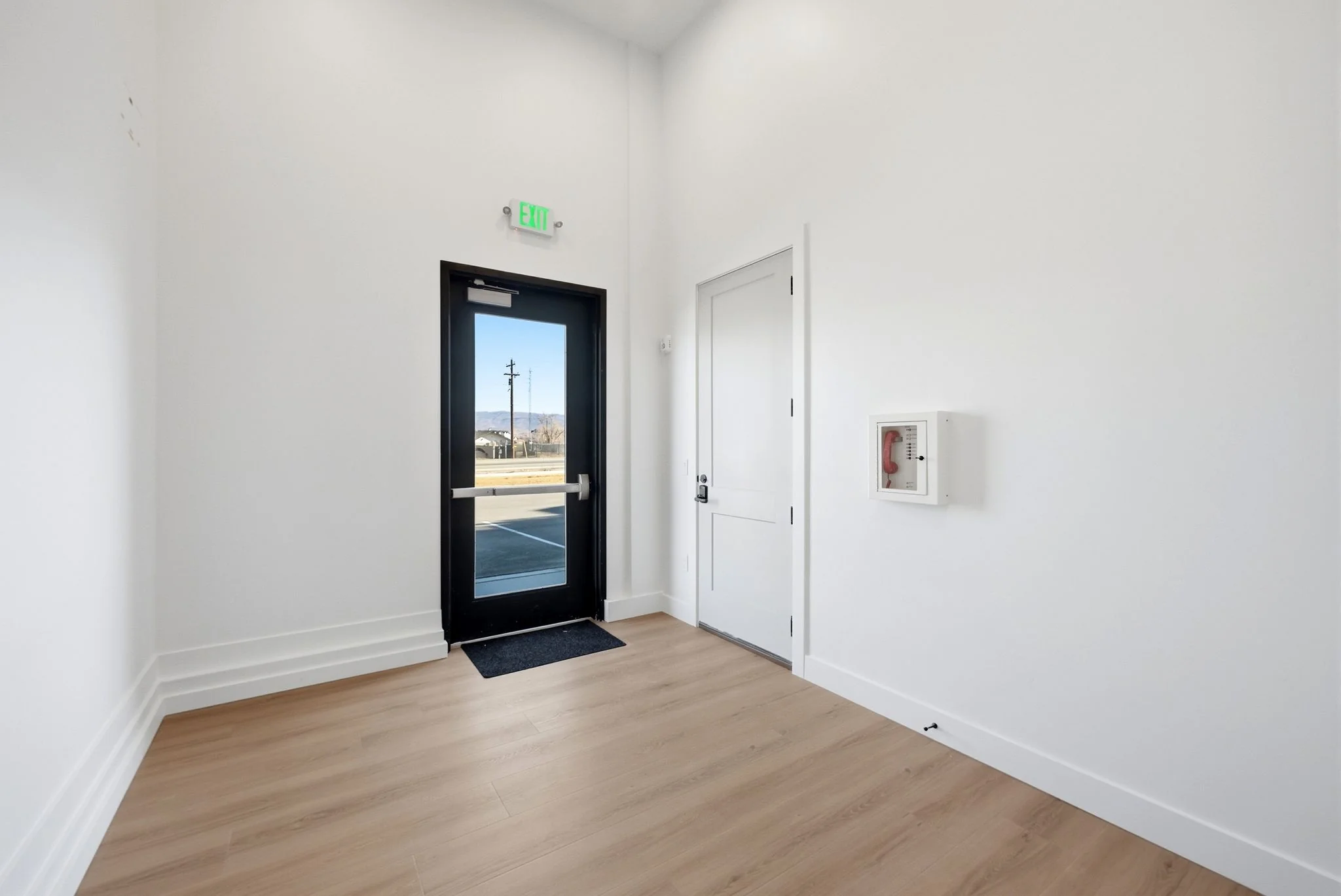 Open kitchen flowing into dining area